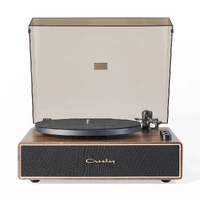 Crosley Stave 2-Speed Bluetooth Record Player Turntable with Built-in Speakers, Walnut