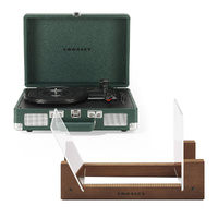 Crosley Cruiser Bluetooth Portable Turntable - Emerald Green + Bundled Crosley Record Storage Display Stand