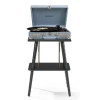 Crosley Cruiser Bluetooth Portable Turntable - Tourmaline + Crosley Entertainment Stand Bundle