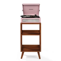 Crosley Voyager Bluetooth Portable Turntable + Crosley Asheville Stand Bundle - Amethyst