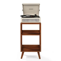 Crosley Voyager Bluetooth Portable Turntable + Crosley Asheville Stand Bundle - Dune
