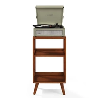 Crosley Voyager Bluetooth Portable Turntable + Crolsey Asheville Stand Bundle - Sage
