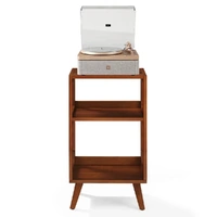Crosley E100 Record Player Shelf System + Crosley Asheville Stand Bundle - Natural