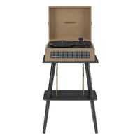 Crosley Voyager Bluetooth Portable Turntable + Entertainment Stand Bundle  - Tan