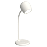Kreafunk Ellie Lamp W/ Qi Charger And Bluetooth Speaker - White