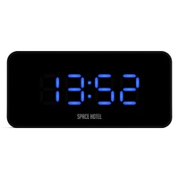 Newgate Space Hotel Hypertron Alarm Clock Black Case - Black Lens - Blue Led