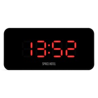 Newgate Space Hotel Hypertron Alarm Clock Black Case - Black Lens - Red Led