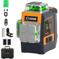 CIGMAN Gesture Control Laser Level with Side Screen Display, 3×360° Green CMS05