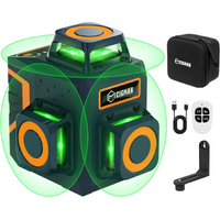CIGMAN Green Laser Level 3 x 360°, Self-Leveling Construction Laser CM701SE