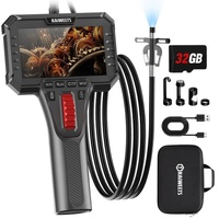 Two-Way Articulating Borescope Camera with Light, 0.25in Slim Probe, Industrial Endoscope Inspection Camera with Light, 5.3FT Flexible Snake Scope for