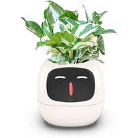 Intelligent Flower Pot, Electronic Bud, Maintenance Plant Assistant, Fun Interactive Flower Pot, Indoor Green Planting Monitoring, LCD Screen Display,