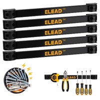 ELEAD 6-Piece 12In Magnetic Tool Holder Storage Organizer Wall Mount Rack Strip Garage