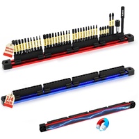 ELEAD 2-Piece Magnetic Slidable Drill Bit Holder, 80 Holes Bit Storage with Strong Magnetic Rail