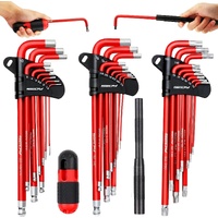 SEDY 30-Piece Long Arm Hex & Torx Key Set, Ball End Allen Key with Grip Handle