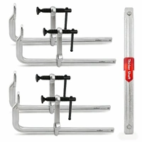 HORUSDY 4-Pack 12-Inch Bar Clamp Set, Light Duty Drop Forged Steel F Clamps, Max 450 lb Load Capacity