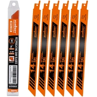HORUSDY 6-Piece 9-Inch 14TPI Bi-Metal Reciprocating Saw Blades, Heavy-Duty Blades for Cutting Steel Pipe