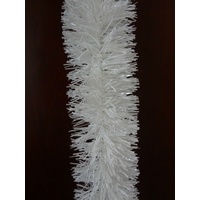 5x 2.5m Christmas Tinsel Xmas Garland Sparkly Snowflake Party Natural Home Décor, Traditional White
