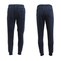 Mens Unisex Fleece Lined Sweat Track Pants Suit Casual Trackies Slim Cuff XS-6XL, Navy, L