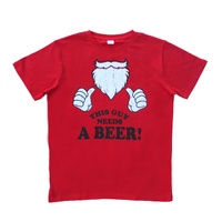 New Funny Adult Xmas Christmas T Shirt Tee Mens Womens 100% Cotton Jolly Ugly, This Guy Needs a Beer!, L