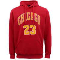 Men's Fleece Pullover Hoodie Jacket Sports Jumper Jersey Chicago Golden State, Red - Chicago 23, 3XL
