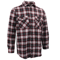 Men's 100% Cotton Flannelette Shirt Long Sleeve Plaid Check Flannel w Pockets, Vintage Ash Plaid, 3XL