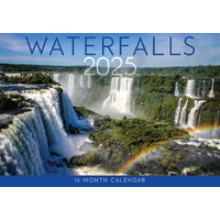 Waterfalls 2025 Rectangle Wall Calendar 16 Months Hanging Planner New Year Gift