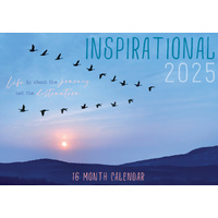 Inspirationals - 2025 Rectangle Wall Calendar 16 Months Hanging Planner Gift