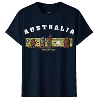 Adult 100% Cotton T Shirt Australia When Nature Calls Souvenir Tee Fun Tops Gift, Navy, 2XL