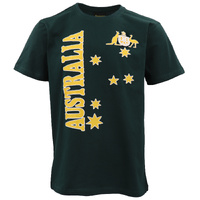 Unisex Adults Kids Mens Womens Australian Day Aussie Souvenir Tee Tops T Shirt, Green, XL