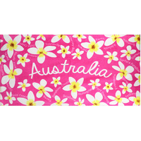 100% Cotton Australian Souvenir Aussie Kangaroos Flag Soft Beach Bath Towel Gift, Aussie Blossom
