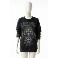Mineral Wash Graphic Sweatshirt Black M