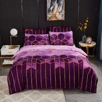 Erena Purple Quilt/Doona/Duvet Cover Set - King Size