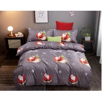 Christmas Santa Super King Size Quilt/Duvet Cover Set
