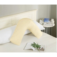1000TC Premium Ultra Soft V SHAPE Pillowcase - Yellow Cream