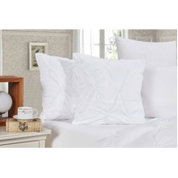 Diamond Pintuck Premium Ultra Soft Cushion Covers 2-Pack - White
