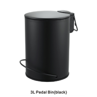 3L Soft Close Pedal Bin Black