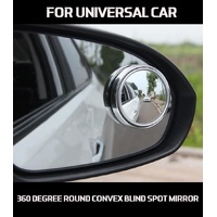 360 Degree Adjustable Blind Spot Mirror Pair Wide Angle Rearview Add-on 2PCS