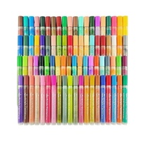 Flysea 12-80 Colours Acrylic Paint Pens Painting Stone Ceramic Glass Marker2-3Mm - 80-Colour Set