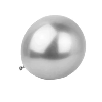 Metallic Latex Balloons 12 Inch Chrome Party Balloons for Birthday Wedding Decoration - Silver 10PCS
