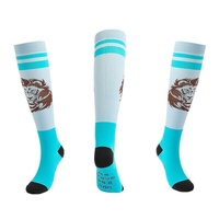 L/XL Size Compression Socks Unisex Adult Nursing Travel Stocking Sport - Lion
