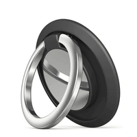 Iring Phone Ring Finger Holder Stand Car Mount Hook For Iphone Ipad Mobile Grip - A1- Black