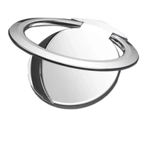 Iring Phone Ring Finger Holder Stand Car Mount Hook For Iphone Ipad Mobile Grip - D- Silver