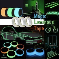1cm x 3m Glow in the Dark Self-Adhesive Tape Fluorescent Decorative Strip - Blue Green 1cm*3m