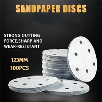 100x 123mm 6/8-Hole Sanding Discs Hook Loop Orbital Sander Pads 80 120 240 Grit - 240 Grits?6-Hole?