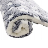 L Size Puppy Dog Cat Cushion Mattress Blanket Bed Soft Warm Pad Winter Kennel House - Blue Whitestar