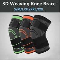 3D Weaving Knee Brace Breathable Sleeve Support Running Jogging Joint Pain Leg Green - Green-L