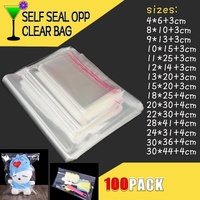 Multi-size Clear Self-Seal Cellophane Bags - Bulk Adhesive Opp - 9*13+3