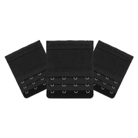 4 Hooks Underwear Extension Bra Buckle Bra Extender Hook Brassiere Strap - Black