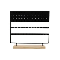 Earring Stand Display Rack 3-Tier Ear Stud Holder Jewelry Organizer 144 Holes - Black