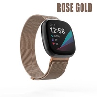 For Fitbit Versa 2 Lite Watch Band Strap Sports Metal Wristband Replacement Large - Rose Gold Versa/Versa 2/Lite
